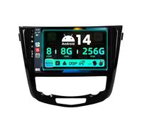 SXAUTO ¦ 8G+256G ¦ Android 14 IPS Autoradio für Nissan X-Trail Qashqai J11 Rouge(2014-2018) - Eingebaut Carplay/Android Auto - Kamera + MIC - DAB Lenkradsteuerung Fast-Boot 360-CAM - 2 Din 10.1 Zoll