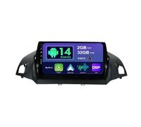 SXAUTO Android 14 Autoradio für Ford Kuga Escape C-max 2013-2017 - Wireless CarPlay/Android Auto - Rückfahrkamera Inbegriffen - 2G+32G - Lenkradsteuerung DAB Fast-Boot DSP Bluetooth 2 Din IPS 9 Zoll