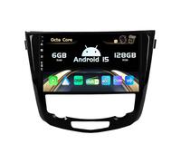 SXAUTO Android 15 - Built-in 4G LTE DAB - 6G+128G - Autoradio für Nissan X-Trail Qashqai J11 Rouge(2014-2018) - CarPlay Android Auto - Kamera + MIC - Lenkradsteuerung - QLED 10.1 Zoll 2 Din 8-Core