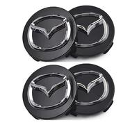 SXDZHK Auto Nabendeckel für Mazda 2 2014-2022, Nabenkappen Felgendeckel Radnabenabdeckung Felgenkappen Radnabendeckel Radnabenkappen Wheel Caps ABS Ersetzen Zubehör 4PCS,57MM-Black