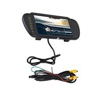 Sxhlseller 7-Zoll-Rückspiegelmonitor HD 1024 X 600 |AV2 Reverse Priority Auto-Switch für PKW LKW SUV Van DC12V-24V