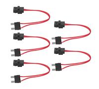 Sxhlseller Mini-Sicherungshalter-Anschluss, Robuste 16-AWG-Drahtverlängerung für ATM-Flachsicherungen mit 20 A Kapazität, 5er-Pack-Set für den Austausch von Kfz-Stromkreisverkabelungen (ACL L 29,2 mm)
