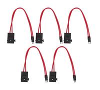 Sxhlseller Mini-Sicherungshalter-Anschluss, Robuste 16-AWG-Drahtverlängerung für ATM-Flachsicherungen mit 20 A Kapazität, 5er-Pack-Set für den Austausch von Kfz-Stromkreisverkabelungen (ACM lange