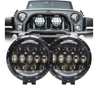 SXMA 105W LED Scheinwerfer Fahrlicht H7 LED Fernlicht Scheinwerfer mit Zulassung für Jee p Wrangler JK LED-Scheinwerfer Arbeitsscheinwerfer Scheinwerfer Fahrlichter Zusatzleuchten für Geländewagen