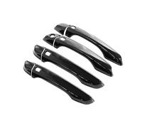 SXQPOCAR Für Opel Mokka MK2 2021 2022 2023 Glanz Schwarz Türgriff Abdeckung Aufkleber Trim Ersatzteile(4Handle 4 Buttons)