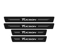 Symilov 4 Stück Auto Einstiegsleisten Schutzfolie für Hyun-dai Tucson JM TL NX4 Türschwelle Lackschutz, Kohlefaser Aufkleber Kantenschutz Styling Tuning Zubehör,Black