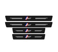 Symilov 4 Stück Auto Kohlefaser Einstiegsleisten Für Peu-geot 206 207 307 308 3008 4008 5008 GT Line, Auto Scuff Plate Türschwelle Sill Aufkleber Styling Tuning Zubehör, 307