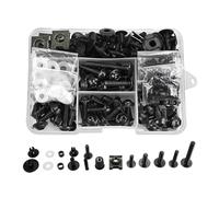 SYMWBD Verkleidungsbefestigungsclips Und Schrauben Für Kawasaki Für Z 750R 800 900 900RS, Schrauben- Und Muttern-Set Für Die Windschutzscheibe Windschutzscheiben Zubehör(Schwarz)
