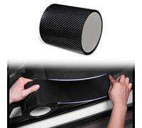 SYPPCH 3M Carbon Folie Auto für Skoda Kamiq Karoq Kodiaq, Selbstklebend Auto Einstiegsleisten Schutz, Lackschutzfolie Auto, B-Carbon Fiber Texture