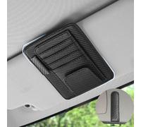 SYPPCH Auto Sonnenblende Organizer, Für Opel Zafira Zafira Life Organizer Auto Blende, Sun Visor Organizer Brillenhalter Clip Mit Aufbewahrungsfächern,B-Black