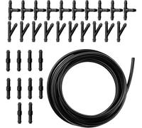 SZKKQKJ windschutzscheibe reparaturset，wischwasserschlauch,400 cm Universal Scheibenwaschanlage Schlauch, Wischwasserschlauch Reparaturset, Automotive Schlauch, mit 30 Stücke Schlauchverbinder