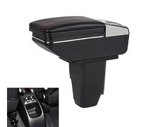 SZSS-CAR Leder Auto Mittelkonsole Armlehne Box Auto Innenteile Armlehnen Aufbewahrungsbox (Schwarz) kompatibel mit Peugeot 206 2005~2006 2007 2008/Peugeot 207 2008~2012 2013