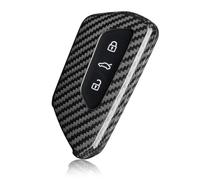 T-carbon autoschlüssel hülle kompatibel mit vw,Glasfaser Schlüssel Hülle kompatibel mit VW Golf 8 Seat Leon Tarraco Ateca Skoda Octavia Cupra Formentor Born, schlüssel Cover,Silber Schwarz