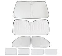 T5 T6 Sonnenschutz, Thermomatten VW T5 T6, 8PCS, Premium Aluminium Film Vliesstoff UV geschützt, Upgraded VW Windschutzscheibe Sunshade