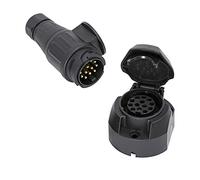 TAEUYYM Anhänger Stecker 13 Polig und Steckdose 13 Polig, 12V Wasserdicht Anhänger Stecker Steckdose 13 Polig, Anhänger Steckdose Stecker 13 Polig Für Anhänger LKW RV KFZ PKW Traktor Zubehör