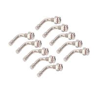 Taidda LKW-Reifenventilschaft, Langlebiges Aluminium, 75 Grad Gebogen, 10 Stück für Bus-LKW-Reifenventilverlängerung