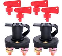 Taiss 2 Stück Batterieschalter 12V/24V batterie trennschalter für Schiff Auto LKW Fahrzeug hauptschalter Ein-/Aus 2 Polig batterietrennschalter Mit vier Schlüsseln DP-2