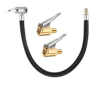 TAKIMEZY 35 cm Reifenfüllschlauch - Ventilverlängerung für Kompressoren mit 8 mm Anschluss - 2× Hebelstecker für Schrader/Autoventile - Nicht geeignet für Presta - Hochdruckbeständig & Luftdicht