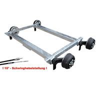Tandem Achse 2800kg Anhänger Schlegl 2xSB14 Auflage 1300mm LK 5x112 gebremst 10°