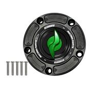 Tankdeckel Accossato für Motorrad Buell XB12 Ulysses von 2006 bis 2010 (CC 1200) mit Schnellwechselnippel aus Aluminium, Farbe Grün.