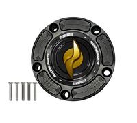 Tankdeckel Accossato für Motorrad Buell XB12 Ulysses von 2006 bis 2010 (CC 1200) mit Schnellwechselnippel aus Aluminium, Farbe Gold.