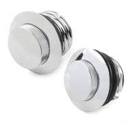 Tankdeckel Belüftet Abschließbar für Dyna für softail - Aluminium Gaskappe Schwarz Silber Links für rechts Gewinde 1992-2017(Silver)