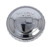 Tankdeckel Chrom 30mm Bajonettverschluß mit Puch Emblem passt zu Puch Maxi MV 50