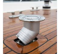Tankdeckel für Boote und Wohnmobile, abgewinkelter Hals, Edelstahl, Tankdeckel