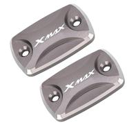 Tankteil CNC Front Brems Flüssigkeit Reservoir Öl Abdeckung Kappe Schutz Motorrad Zubehör Für YAMAHA XMAX 125 250 300 400(Grey)