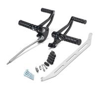 TARAZON Vorverlegte Schwarz Fußrasten Fußrastenanlage Forward Control für Yamaha XVS650 Vstar 650 1998-2016 XVS400 Dragstar 1996-2001