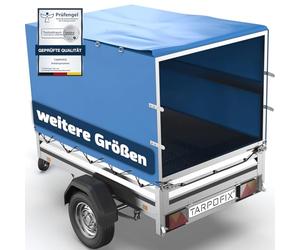Tarpofix® Anhänger Hochplane 212x123x90 cm inkl Planenseil - ECHTES PVC PLANENMATERIAL - Randverstärkte & Robuste Anhänger Plane für Brenderup Kippi 200/1205 & Saris Pearl/King - PKW Anhängerplane