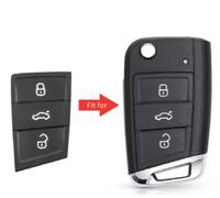 Tastenfeld Pad Gummi für Funk Schlüssel 3-Taste für VW Polo Golf 7 Skoda SEAT