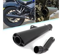 TAZGANTAX Motorrad-Edelstahl-Auspuffrohr-Schalldämpfer-Spitze Endstück-Verbindungs-Auspuff-Mittelrohr-Vollsystem-Schalldämpfer für Ho-nda CMX 500 Rebel 2017 2018 2019 2020 2021 2022 2023 2024