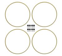 Tbest 19-Zoll-Felgenschutz, 4-teilig, Selbstklebende Felgenschutzringe aus Aluminiumlegierung, Universell Passend für 19-Zoll-R19-Naben mit 360°-Rundumschutz (Gold)