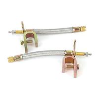 Tbest reifenventilverlängerung flexibel Ventilverlängerung, 2 STK Autoventil Adapter Reifenventil Ventil Verlängerung Reifenventilschaft Verlängerungsadapter Edelstahlschlauchwagen Universal 150mm