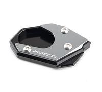 TEAUSA Passend for KYMCO XCITING 250 300 400 400i Motorrad CNC Aluminium Zubehör Ständer Verlängerung Seitenständer Vergrößerer Halterung Pad (Color : Silver)