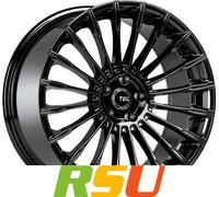 2x TEC Speedwheels GT5 schwarz-glanz 9.5x20 ET35 - LK5/112 ML66.6 Felge Alu