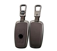 TECART Smart Autoschlüssel Hülle Cover Passt für BMW 1er 2er 3er 4er 5er 6er F10 F12 F20 F25 F30 X3 X4 M3 M4 M5 3GT 5GT Leder Zinklegierung Schutzhülle Schlüsselcover Zubehör 3 Taste A Braun
