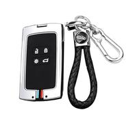 TECART Smart Autoschlüssel Hülle Cover Passt für Renault Arkana Megane Espace Scenic Laguna koleos Clio Master Bus Zoe Metal Schutzhülle Schlüsselcover Zubehör Auto Schlüssel 4 Taste Silber B
