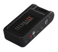 Technaxx 12000 mAh Starthilfe mit Powerbank für Auto Starterbatterie (Benzinmotoren bis zu 4.0L / Dieselmotoren bis zu 2,5 L) TX-218 - Starthilfegerät mit 2X USB-A Anschluss & LED-Leuchte