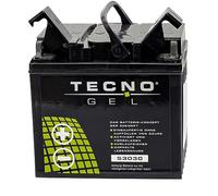 TECNO-GEL Motorrad Qualitäts Batterie 53030 für BMW R 80, G/S, GS, GS PD, GS/2, R, RT, RT/2, ST Mono- u. Paralever 1980-1998 12V Gel-Batterie 30 Ah, 187x130x170 mm