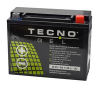 TECNO-GEL Motorrad Qualitäts Batterie Y50-N18L-A für YAMAHA XV 1000 SE, TR1, Virago 1981-1988, 12V Gel-Batterie 20 Ah (DIN 52016), 205x90x160 mm
