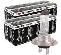 TECPO 20x H7 Glühbirnen 12V 55W, geeignet für Abblendlicht, Fernlicht, Nebelscheinwerfer & Kurvenlicht, PX26d, mit E4-Prüfzeichen, STVZO-zugelassen, passend für alle gängigen Fahrzeuge mit H7-Lampen