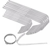 TECPO Universal Achsmanschetten Schellen 6X groß 6X klein 28 bis 124 mm Klemmschelle Ohrschelle, 7 mm Breit