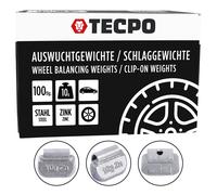 TECPO Auswuchtgewichte - Schlaggewichte 10g Zink für Stahlfelgen,...