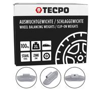 TECPO Auswuchtgewichte Schlaggewichte 20g Zink für Stahlfelgen,...