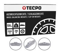 TECPO Auswuchtgewichte Schlaggewichte 25g Zink für Stahlfelgen,...