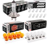TECPO AUTOLAMPEN SET 40-TEILIG H7 55W GLÜHBIRNE BLINKERBIRNEN BREMSLICHT 12V 21W