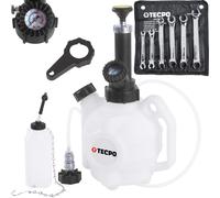 TECPO BREMSEN-ENTLÜFTUNGSGERÄT ENTLÜFTER 4L + BREMSLEITUNG SCHLÜSSEL 8-19 mm