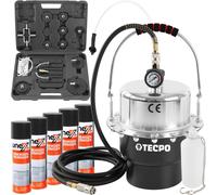 TECPO Druckluft Bremsenentlüftungsgerät + UNEX Bremsreiniger 5x 500 ml